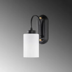 Seinävalaisin Linento Lighting Hemikilo 13161, 28cm, musta/valkoinen