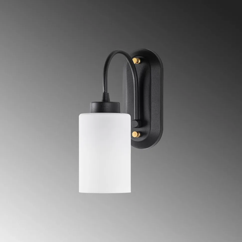 Seinävalaisin Linento Lighting Hemikilo 13161, 28cm, musta/valkoinen