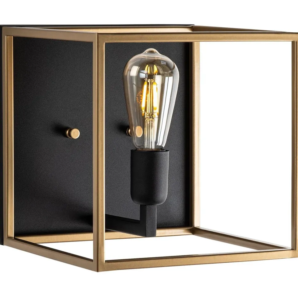 Seinävalaisin Linento Lighting Kafes 13751, E27, max. 40W, IP20, kulta/musta