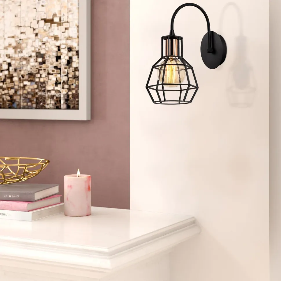 Seinävalaisin Linento Lighting Kapadokya, Ø17cm, E27, musta