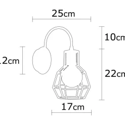 Seinävalaisin Linento Lighting Kapadokya, Ø17cm, E27, musta