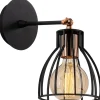 Seinävalaisin Linento Lighting Kemah musta/kupari