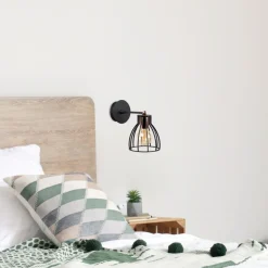 Seinävalaisin Linento Lighting Kemah musta/kupari