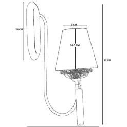 Seinävalaisin Linento Lighting Kontes musta