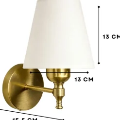Seinävalaisin Linento Lighting 242427 kulta/luonnonvalkoinen
