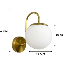Seinävalaisin Linento Lighting 242430 kulta/valkoinen
