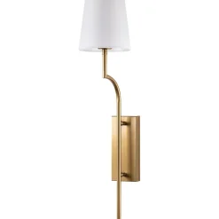 Seinävalaisin Linento Lighting Lumora, E27, kulta/valkoinen