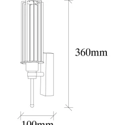 Seinävalaisin Linento Lighting Minot musta/kulta