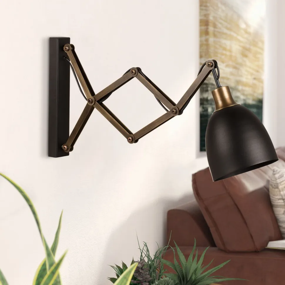 Seinävalaisin Linento Lighting Moore musta/pronssi