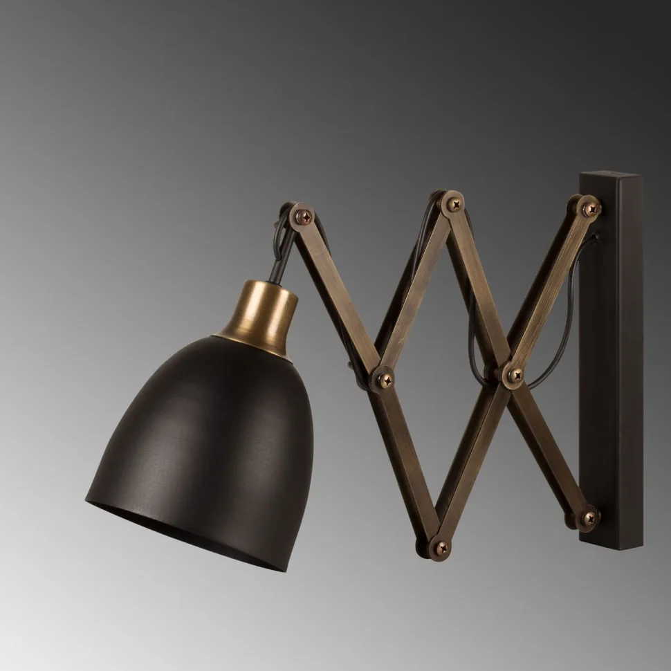 Seinävalaisin Linento Lighting Moore musta/pronssi
