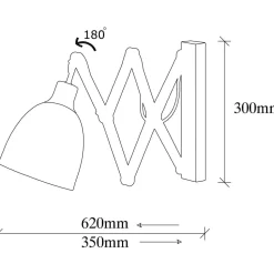 Seinävalaisin Linento Lighting Moore musta/pronssi