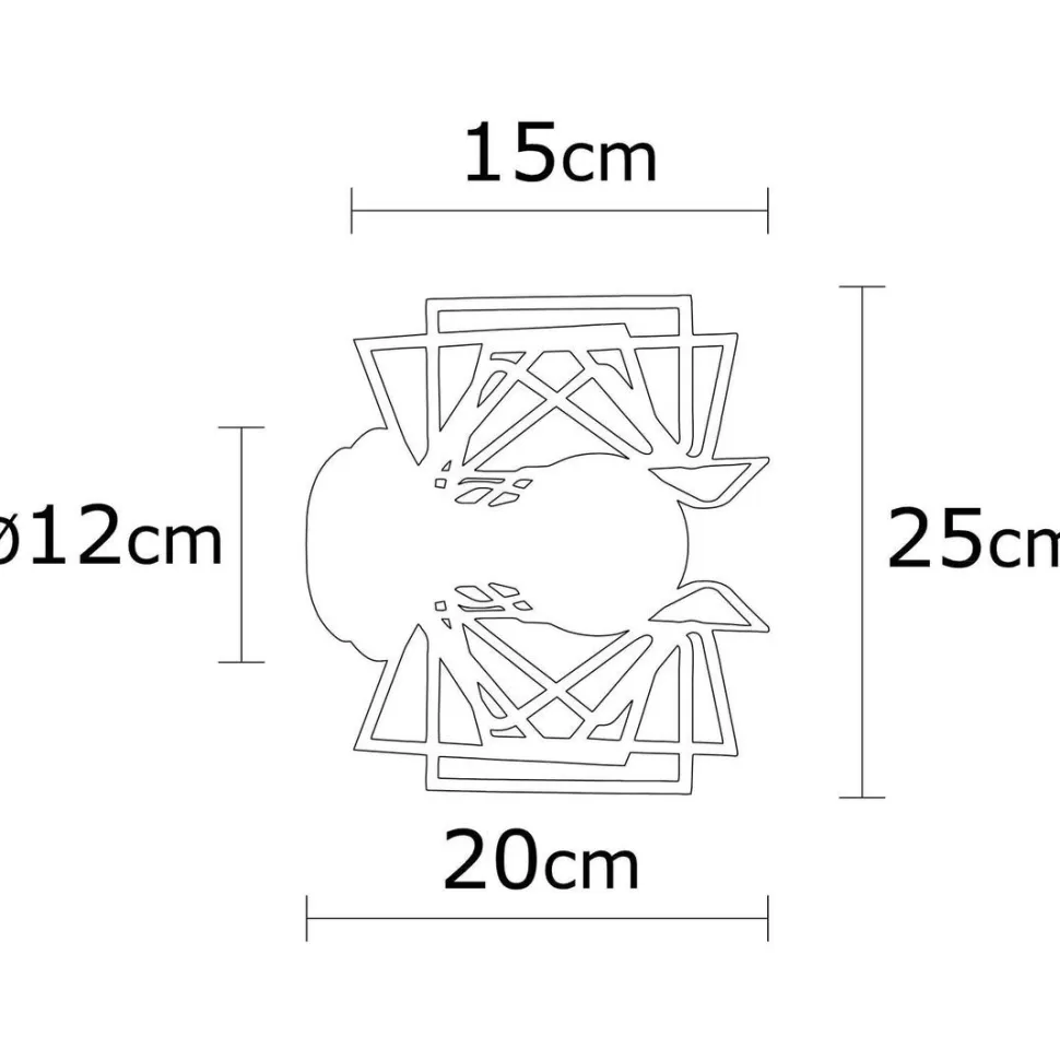 Seinävalaisin Linento Lighting Nemrut, Ø25cm, E27, musta
