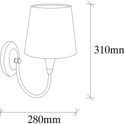 Seinävalaisin Linento Lighting Pardo kulta
