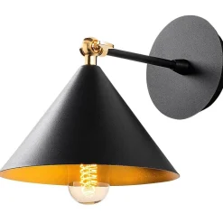 Seinävalaisin Linento Lighting Pepperell musta/kulta