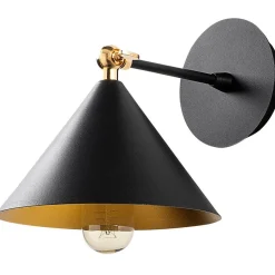 Seinävalaisin Linento Lighting Pepperell musta/kulta