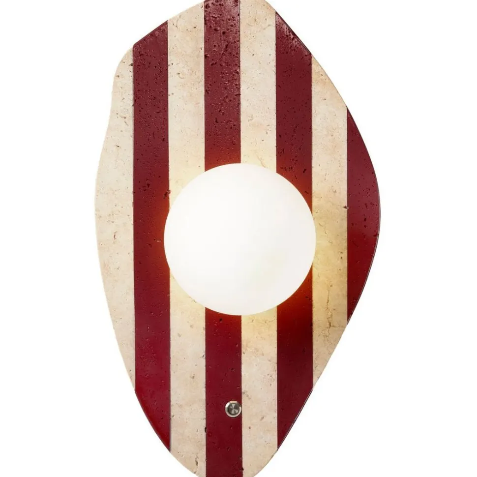 Seinävalaisin Linento Lighting Push beige/valkoinen/punainen
