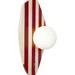 Seinävalaisin Linento Lighting Push beige/valkoinen/punainen