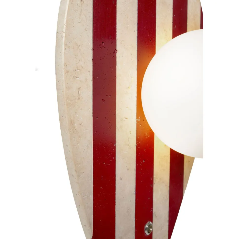 Seinävalaisin Linento Lighting Push beige/valkoinen/punainen