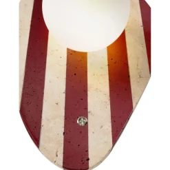 Seinävalaisin Linento Lighting Push beige/valkoinen/punainen