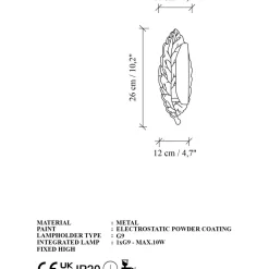 Seinävalaisin Linento Lighting Root 16080AL kupari