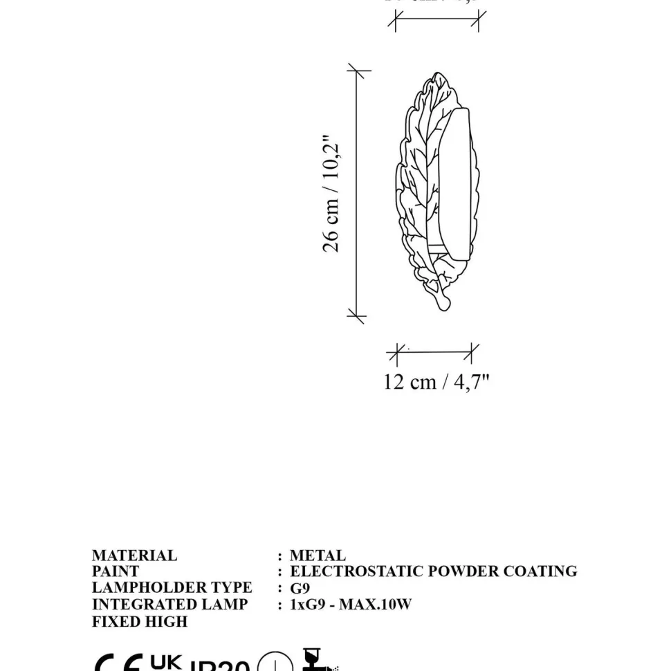 Seinävalaisin Linento Lighting Root 16080AL kupari