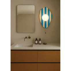 Seinävalaisin Linento Lighting Side beige/valkoinen/sininen
