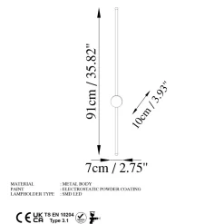 Seinävalaisin Linento Lighting Sword, musta
