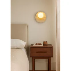 Seinävalaisin Linento Lighting Tor-Look beige/valkoinen