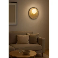 Seinävalaisin Linento Lighting Tor- Look-D beige/valkoinen