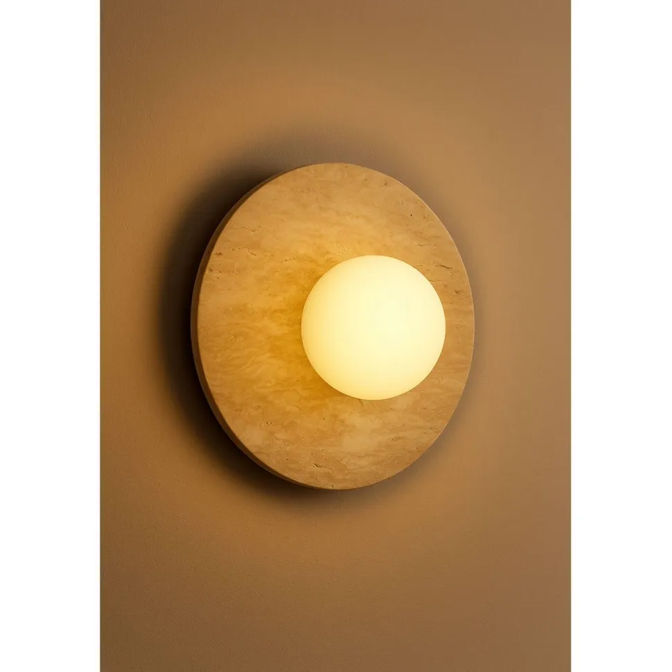 Seinävalaisin Linento Lighting Tor-Nun beige/valkoinen