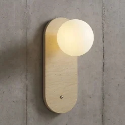 Seinävalaisin Linento Lighting Tor-Worn beige/valkoinen