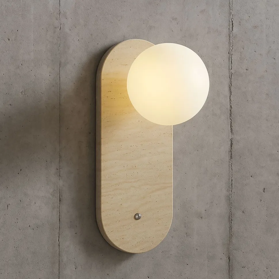Seinävalaisin Linento Lighting Tor-Worn beige/valkoinen