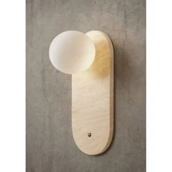 Seinävalaisin Linento Lighting Tor-Worn beige/valkoinen