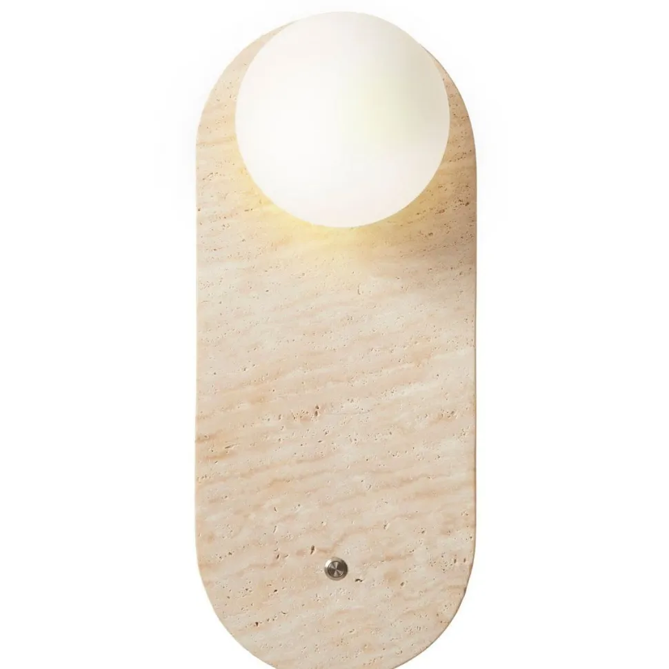 Seinävalaisin Linento Lighting Tor-Worn beige/valkoinen