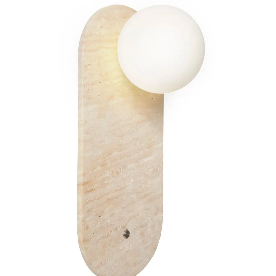 Seinävalaisin Linento Lighting Tor-Worn beige/valkoinen