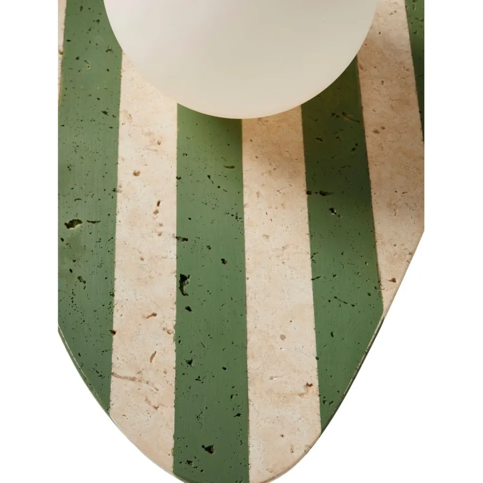 Seinävalaisin Linento Lighting Traver beige/valkoinen/vihreä