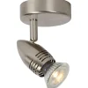 Seinävalaisin Lucide Caro LED Ø9 cm GU10 1x5W satiinikromi