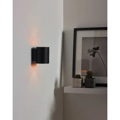 Seinävalaisin Lucide Xera Ø80mm 42W musta