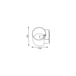 Seinävalaisin Lucide Xera Ø80mm 42W valkoinen