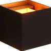 Seinävalaisin Lucide Xio LED neliö 1x4W musta