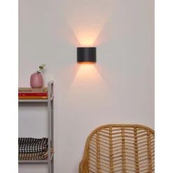 Seinävalaisin Lucide Xio LED pyöreä 1x4W harmaa
