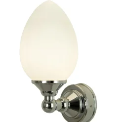 Seinävalaisin Luigi IP44 110x145x235 mm kromi/valkoinen