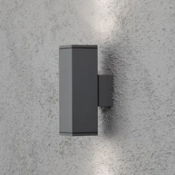 Seinävalaisin Monza 7907-370 65x100x200 mm ylös/alas antrasiitti