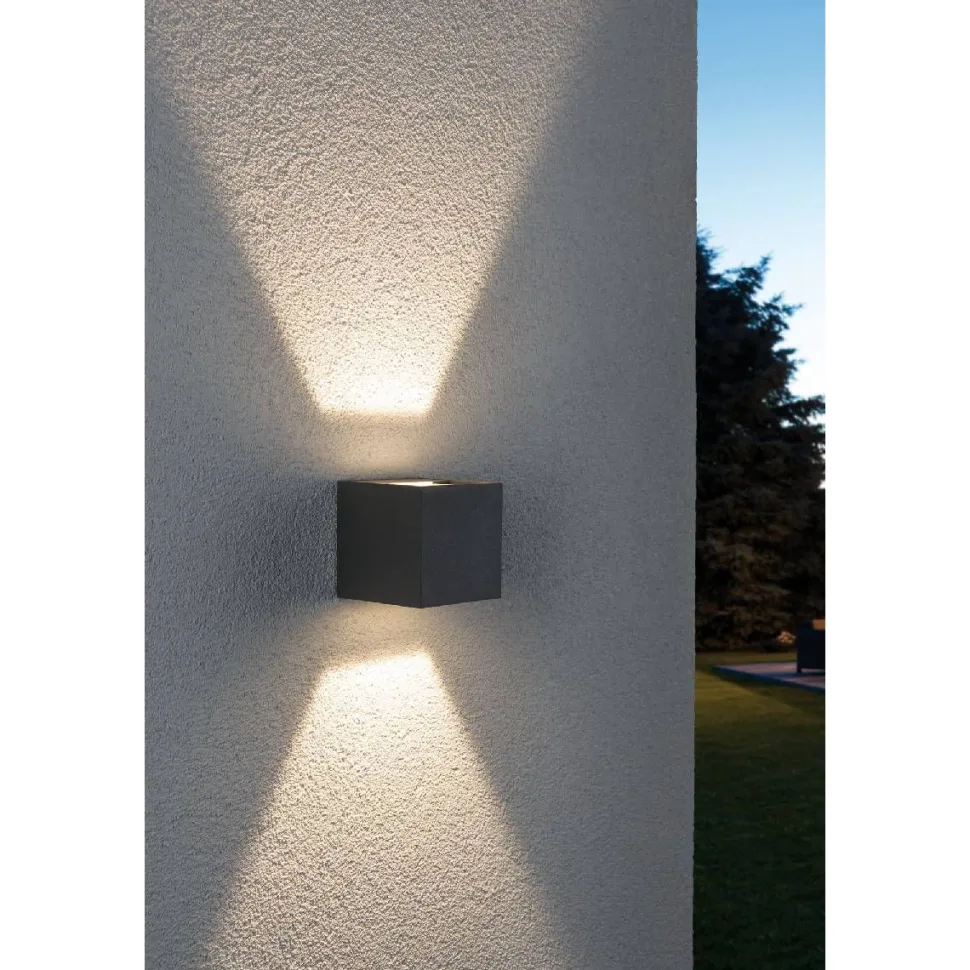Seinävalaisin Paulmann Cybo LED IP65 80x80mm harmaa