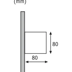 Seinävalaisin Paulmann Cybo LED IP65 80x80mm harmaa