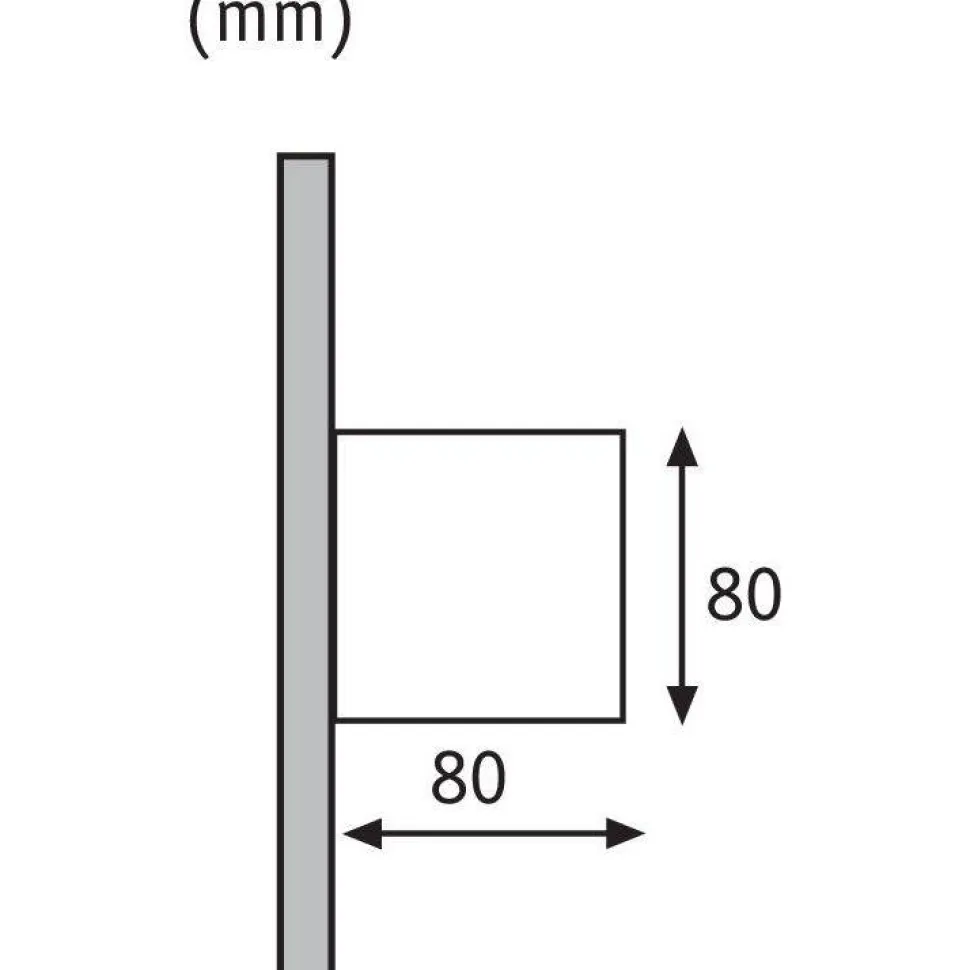Seinävalaisin Paulmann Cybo LED IP65 80x80mm harmaa
