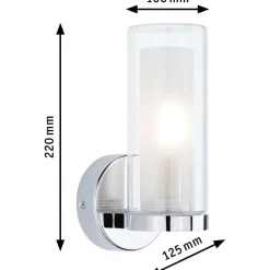 Seinävalaisin Paulmann Luena, IP44, E14, himmennettävä, kromi
