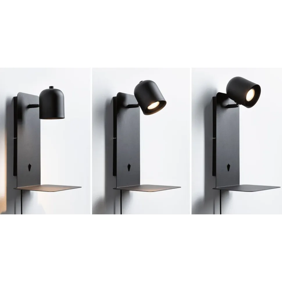 Seinävalaisin Paulmann Malena, USB C, GU10, mattamusta