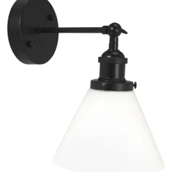 Seinävalaisin PR Home Lambda 280x180x280mm musta/opaali