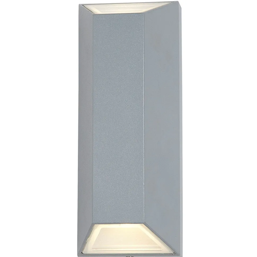 Seinävalaisin Sala IP44 90x90x220 mm ylös/alas harmaa